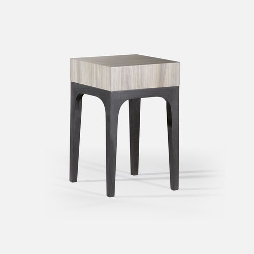 Moderner Beistelltisch - CHARME  - COLLINET - Holzfurnier / Gestell aus Buche / quadratisch