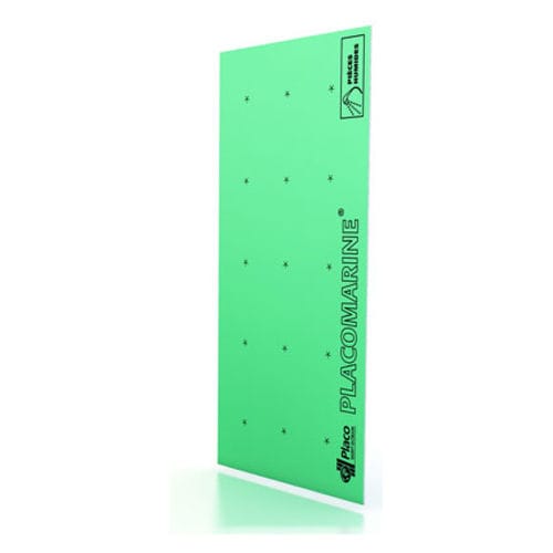 Hochbeständig-Gipsplatte - PLACOMARINE&reg; 600 BA 13 - Placoplatre - wasserabweisend / rechteckig / Euroklasse A2
