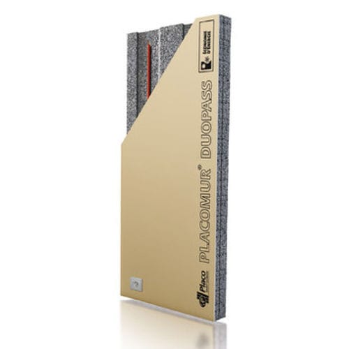 Hochleistungsfähiger Wärmedämmungskomplex - PLACOMUR® DUOPASS - Placoplatre - Kern aus PE-Schaum / Deckschicht aus Gipskartonplatte / für Wand