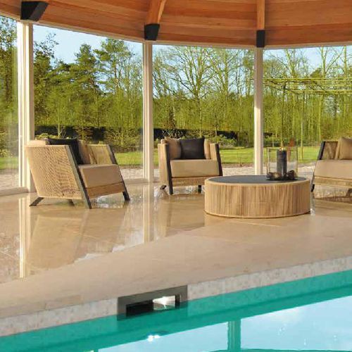 Moderner Couchtisch - COSENZA - BOREK parasols | outdoorfurniture - Aluminium / Kordel / rund