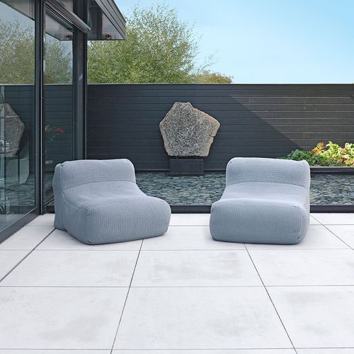 Moderner Kaminsessel - LENO - BOREK parasols | outdoorfurniture - wasserbeständiges Gewebe / grau / für Garten