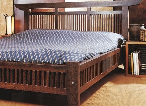 Doppelbett - FLIT / PALM / 160  - MATAHATI - modern / Teakholz / 160x200 cm