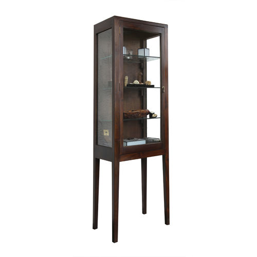 Klassische Vitrine - MATAHATI - mit hohen Beinen / Teakholz