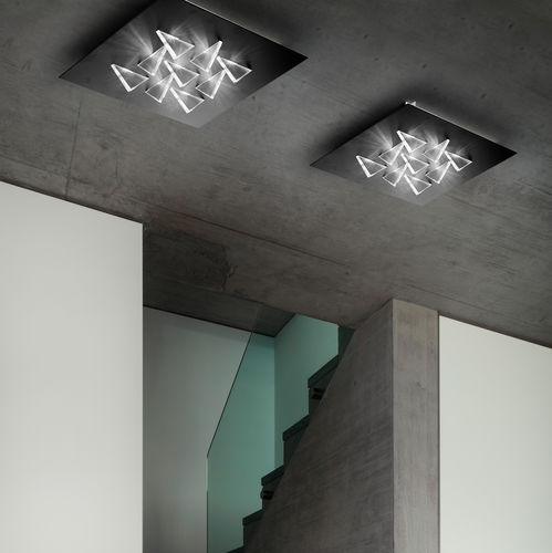 Moderne Deckenleuchte - CRISTALLI - BRAGA F.LLI s.n.c. - quadratisch / rechteckig / Swarovski®-Kristall