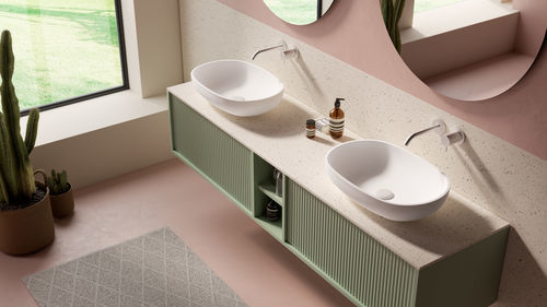 Wand-Waschbecken - RCB5235 - HI-MACS® - Mineralwerkstoff / Hi-macs® / aus recyceltem Material