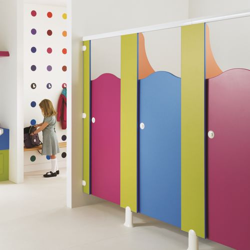 HPL-Sanitärkabine - GENESIS - Venesta - für Toiletten / für Kindergarten