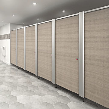 HPL-Sanitärkabine - SYSTEM M - Venesta - anodisiertes Aluminium / für Toiletten / für öffentliche Einrichtungen