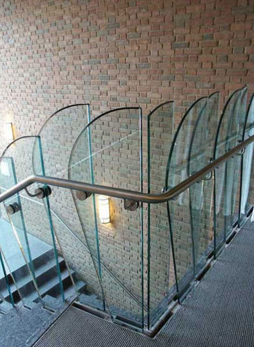 Edelstahlgeländer - 33705 - Couturier Iron Craft - Glasplatten / für den Innenraum / für Treppen
