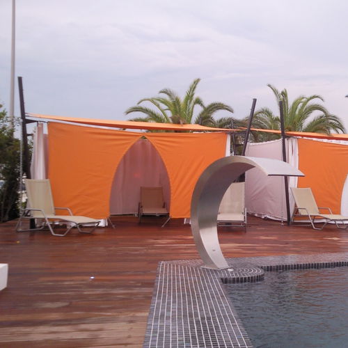 Garten-Kabine / für Gewerbegebrauch - CABINE DE MASSAGE  - Atelier Aude Cayatte - Segeltuch