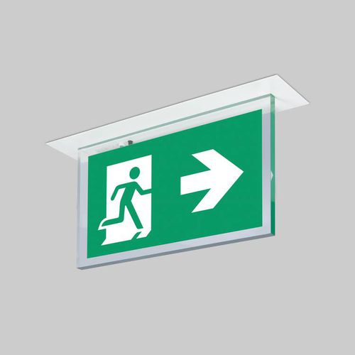 Notbeleuchtung für Deckeneinbau - EME - Climar, S.A. - rechteckig / LED / PMMA