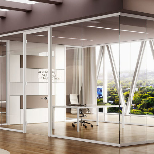 Abnehmbare Trennwand - DWEL+ - Styloffice S.p.a. - festinstalliert / Schiebe / mobil