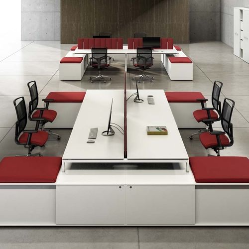 Schreibtisch für Open Space - SEDICINONI S1 - Styloffice S.p.a. - bodenstehend / für 2 bis 4 Personen / modern