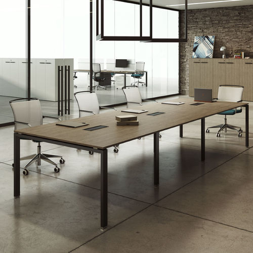 Moderner Besprechungstisch - SEDICINONI S1 - Styloffice S.p.a. - Holz / Aluminium / Gestell aus Metall