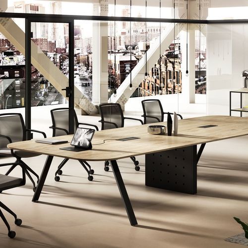 Moderner Besprechungstisch - NATIVA - Styloffice S.p.a. - Holz / Metall / Kristall
