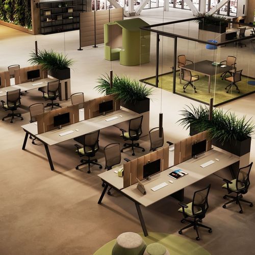 Schreibtisch für Open Space - NATIVA - Styloffice S.p.a. - bodenstehend / für 2 Personen / für 2 bis 4 Personen