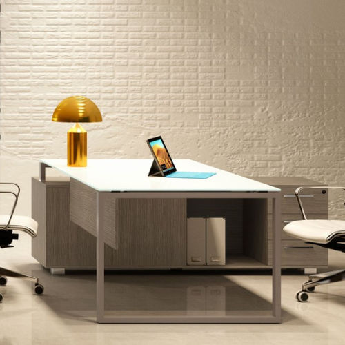Chefschreibtisch - SEDICINONI S2 LUX - Styloffice S.p.a. - bodenstehend / modern / Nussbaum