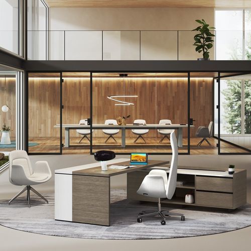 Chefschreibtisch - HONOR - Styloffice S.p.a. - bodenstehend / modern / Massivholz