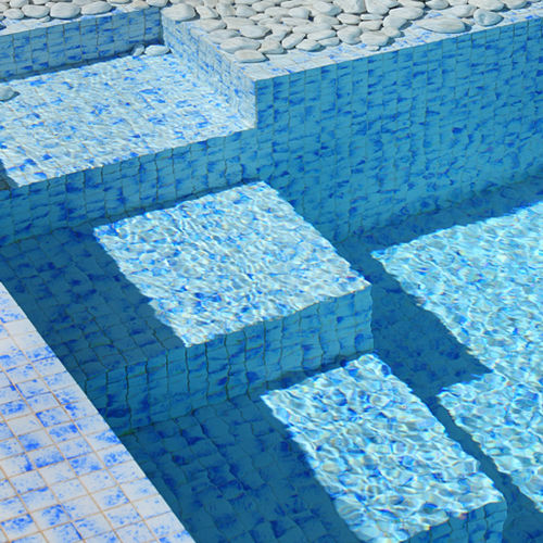 Glasmosaikfliese - DECO - Hisbalit - Hochglanz / für den Innenraum / für Pool