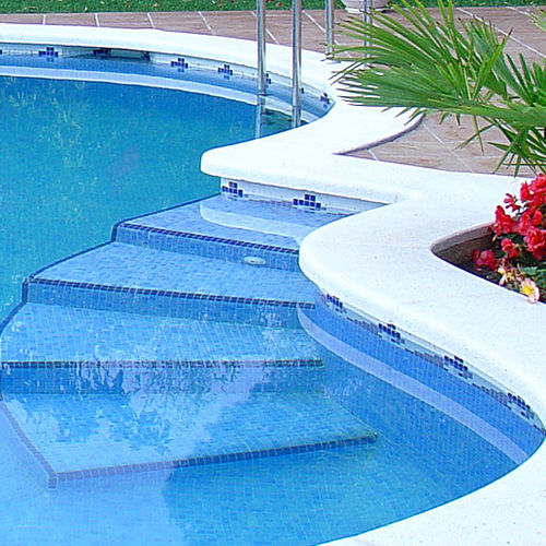 Glasmosaikfliese - BORDERS - Hisbalit - Hochglanz / für den Innenraum / für Pool