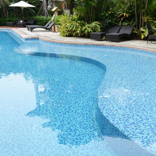 Glasmosaikfliese - WATER MIX - Hisbalit - Hochglanz / für den Innenraum / für Pool