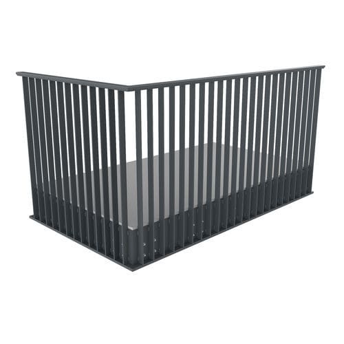 Aluminium-Geländer - TULIPAN - PESPA ALUMIN - mit Stangen / Streckmetall / für Außenbereich