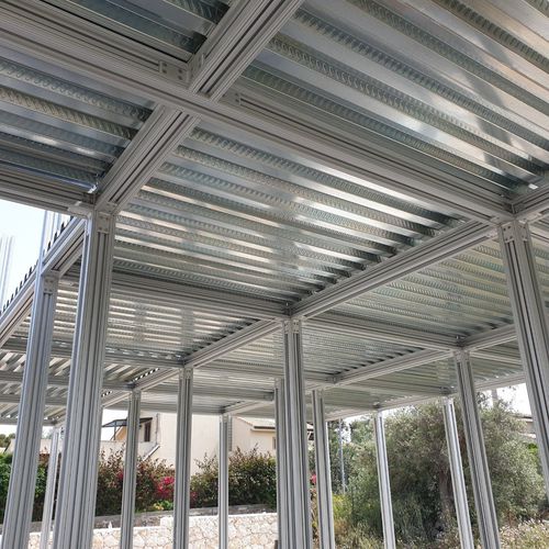 Stahlstruktur für Gebäude - SYSTEM - 79-115 - PESPA ALUMIN - für Abdeckung / für Industriegebäude / Aluminium