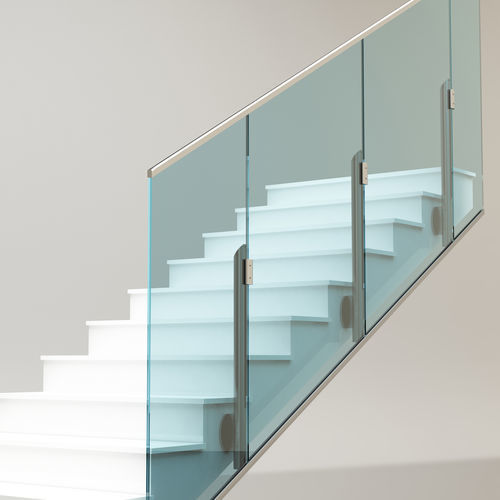 Aluminium-Geländer - DALIA - PESPA ALUMIN - Glasplatten / für Außenbereich / für den Innenraum