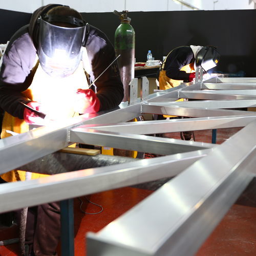 Stahlstruktur für Gebäude - SYSTEM-400 - PESPA ALUMIN - für Industrieanwendung / Aluminium