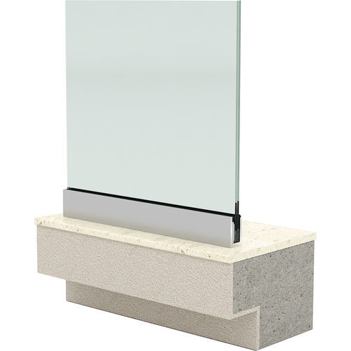 Rahmenloses Geländer - IRIS C1 - PESPA ALUMIN - Aluminium / Glasplatten / für Außenbereich