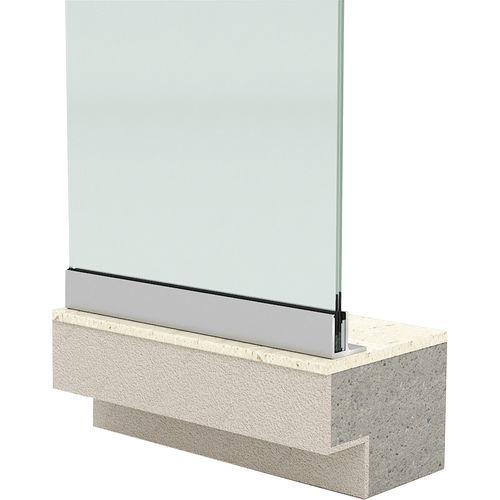 Rahmenloses Geländer - IRIS C2 - PESPA ALUMIN - Aluminium / Glasplatten / für Außenbereich