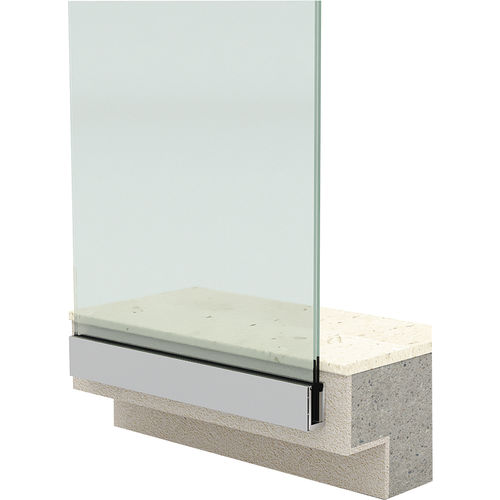 Rahmenloses Geländer - IRIS CC1 - PESPA ALUMIN - Aluminium / Glasplatten / für Außenbereich