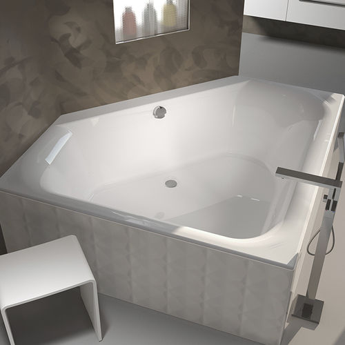 Badewanne für Eckeinbau - AUSTIN - RIHO - Acryl / Massage / weiß