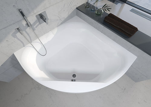 Badewanne für Eckeinbau - ATLANTA - RIHO - Acryl / Massage / weiß