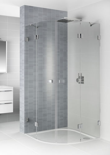 Festinstallierte Duschwand - SCANDIC M309 - RIHO - einflügelig / gebogen / für Eckeinbau