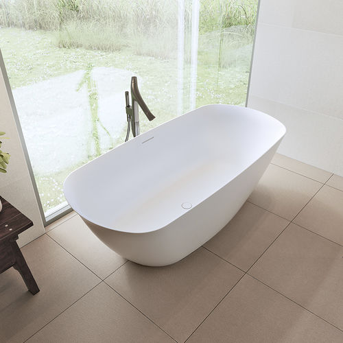 Ovale Badewanne - BILO - RIHO - freistehend / Mineralwerkstoff / weiß