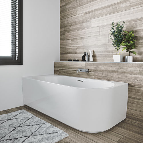Ovale Badewanne - DESIRE CORNER - RIHO - für Eckeinbau / freistehend / Acryl