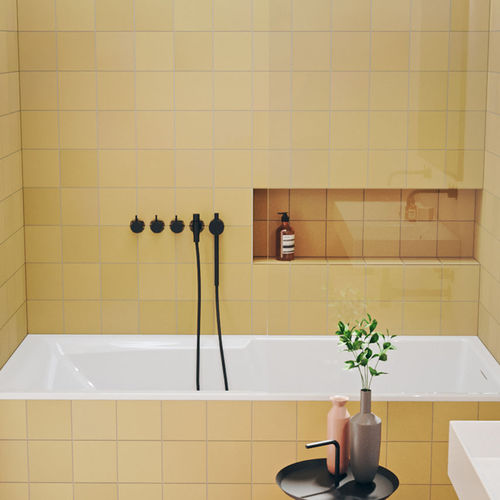 Einbau-Badewanne - STILL SHOWER - RIHO - Acryl / Massage / weiß