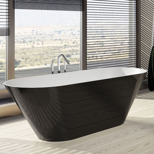 Ovale Badewanne - BARCELONA - RIHO - freistehend / Mineralwerkstoff / weiß
