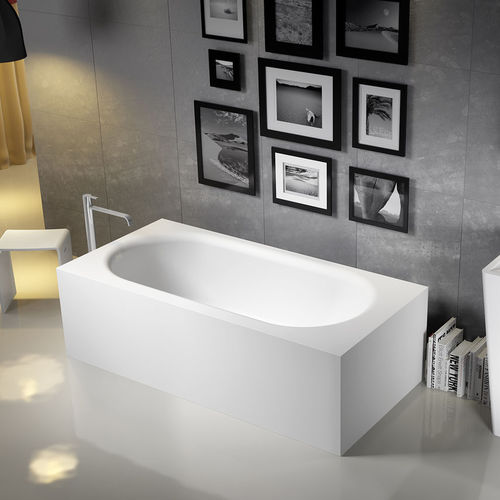 Freistehende Badewanne - MADRID - RIHO - Mineralwerkstoff / weiß