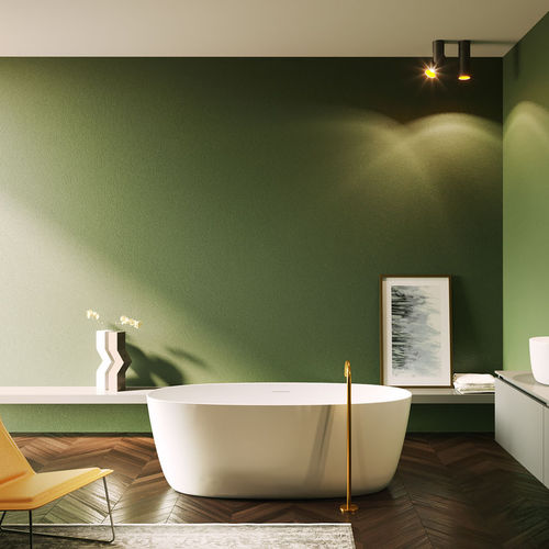 Ovale Badewanne - BS67 - RIHO - freistehend / Mineralwerkstoff / weiß
