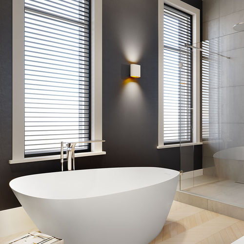 Freistehende Badewanne - TOLEDO - RIHO - Mineralwerkstoff / doppelt / weiß