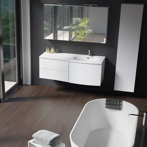 Wandhängender Waschtisch-Unterschrank - CELANO - RIHO - Holz / modern / mit Schubladen