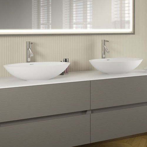 Aufsatzwaschbecken - AVELLA - RIHO - Mineralwerkstoff / oval / modern