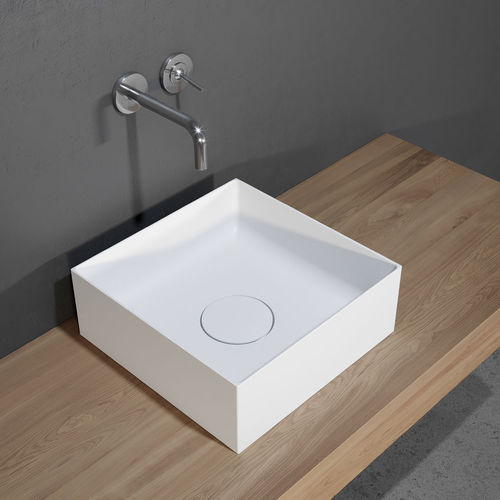 Aufsatzwaschbecken - THIN - RIHO - Keramik / rechteckig / modern