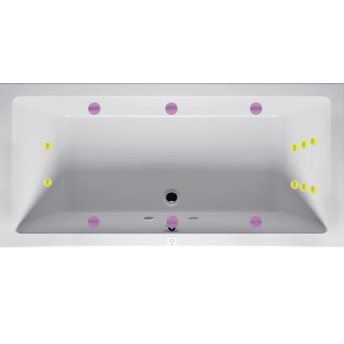 Freistehende Badewanne - RIHO - Acryl / Massage / weiß