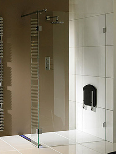 Festinstallierte Duschwand - SCANDIC S402 - RIHO - für Eckeinbau / Hartglas / rahmenlos