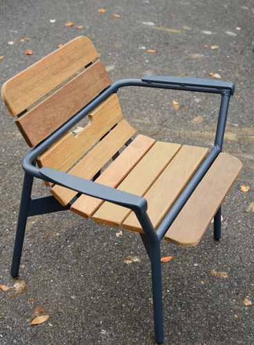 Moderner Sessel - 512 - DuMor, Inc. - Holz / Aluminium / schwarz
