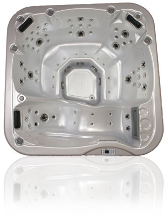 Whirlpool zum Aufstellen - TOUCH SPA : XARIANA - Portcril,SA - quadratisch / Sechssitzer / für Privatgebrauch