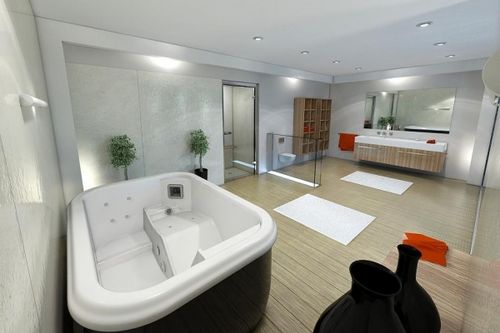 Whirlpool zum Aufstellen - RIA S   - Portcril,SA - quadratisch / 3 Plätze / für Privatgebrauch