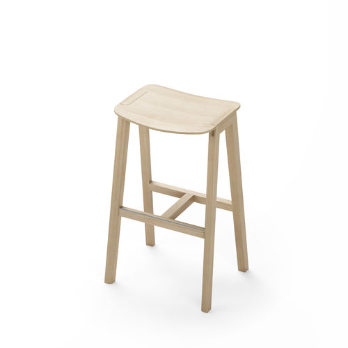 Moderner Barhocker - HELDU - Alki - Leder / Kunstleder / Eiche